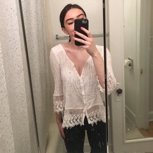 White Boho Blouse